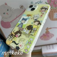 Japanese Anime Cartoon Cute Girl Yellow Polka Dot Creative Phone Case For iPhone 17 Air 16 15 14 13 12 11 Pro Max Plus Y2K Cover