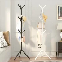Vertical Bedroom Clothes And Hats Rack - Floor to Floor Coat Hook Tree Branch Shape Holder for Scarf Handbag Storage