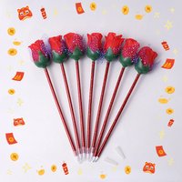 Wholesale 24 Pcs Big Red Rose Ballpoint Pens - Perfect for Gifting and Personal Use Valentine's Day Flower