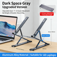 Adjustable Laptop Stand Aluminum Alloy Desktop Holder Foldable Portable Bracket for Macbook Air Pro Notebook Tablet Pad Cooling