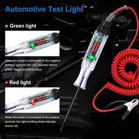 Test pens for automotive repair, automotive insurance testing, and circuit testing; LED circuit test pens with digital displays.