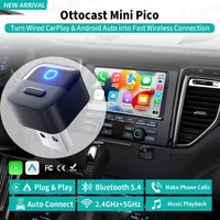 Ottocast Mini Pico Wireless CarPlay Android Auto Adapter Cube Dongle Bluetooth Car Accessories for VW MG Kia Toyota Hyundai Audi