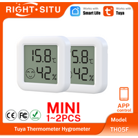 Smart Mini Thermometer Hygrometer Tuya Temperature Humidity Sensor TH05F RightSitu Bluetooth-Compatible Work With SmartLife