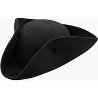 Pirate Hat for Men Women,Pirate Costume Accessories Hat,Colonial Triangle Hat for Halloween,Dress Up Party
