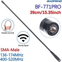 Baofeng BF-771 Pro SMA-Male Antenna Dual Band 136-174/400-520Mhz For Baofeng P15UV Yaesu TYT TH-UV8000D MD-390 Walkie Talkie