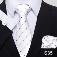 Men's tie 3-piece set, suitable for formal business, weddings, and banquets