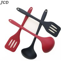 JCD Non-stick Silicone Ladle Soup Spoon Turners Kitchen Tools Cooking Utensils Utensils Egg Fish Frying Pan Scoop Fried Shovel