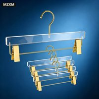 Clear Pants Hanger Clothes Organizer Acrylic Trouser Hanger for Skirt Clips,5PC high-quality Wardrobe Space-saving High Quality