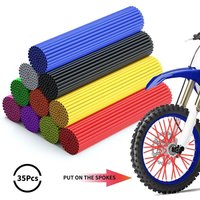 21 Inch 35Pcs Motorcycle Spoke Tube Color Plastic Spoke Skins Protector Covers For Dirt Bike Motocross Rim Modification Parts