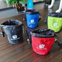 Dog Treat Pouch with Clip Portable& Durable Polyester Pet Training Bag Pouch Walking Bag with Paw Print Design