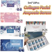 5ml*10Pcs Collagen Facial Ampoule Serum Firming Hydrating Calming Brightening Anti Aging Skin Care Essence Set Repair Fine Lines
