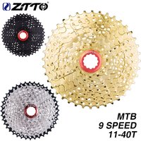 ZTTO 9 vitesses Cassette 11-40 T large rapport roue libre VTT vtt vélo Cassette volant d'inertie pignon Compatible avec Sunrace
