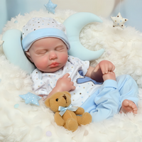 1PC/2 Styles 18Inch/45cm Open Mouth Loulou Soft Silicone Bebe Reborn Girl&Boy Doll With Painted Skin bebe reborn de silicona image 4