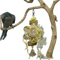 Colorful Bird Chew Toy Colorful Educational Foraging Basket Interactive Enrichment Toy for Training Cage Bird Cage Decoration