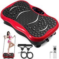 Vibration Platform Plate Whole Body Massager Machine With Resistance Bands & Remote Control for Fat Burning, Weight Loss