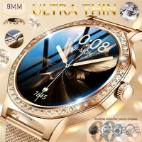 2026 Ultra Thin Women Smart Watch Screen Always Display Time Sports Bracelet Bluetooth Call Fashion Smartwatch Ladies Best Gift