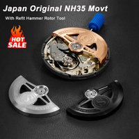 NH35 Movement Modified Mod Set Crown At 3.0 Nh35A Date Automatic Hammer Rotor Pendulum Mechanical Watch Repair Tool Refit Parts
