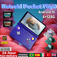 2026 Retroid Pocket Flip 2 Retro Handheld Game Console 5.5 Inch AMOLED Touch Screen Android 13 Video Player Wifi Bluetooth PS2
