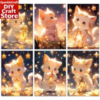 unframe 5D Diamond Painting Cat and Star Rhinestone Mosaic Embroidery Full Square/Round DIY Cross Stitch Kit Home Decoration Hob