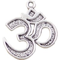 8pcs Charms Yoga Om 30x26mm Antique Tibetan Silver Color Pendant Findings Accessories DIY Vintage Choker Handmade Jewelry
