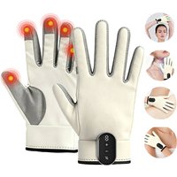 1 Pair EMS Microcurrent Massage Gloves with 9 Intensity Levels for Body Toning Facial Contouring Rechargeable TENS Therapy Glove