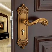 Rod Type Door Handle with Three Keys, Used for Vintage Interior Door Latches In Offices or Front Doors Door Handles