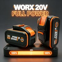 2 PACK Original WORX PowerShare 20V 4.0Ah 18650 Lithium Ion Battery WA3551.1 WA3553.1 WA3641 Compatible with All WORX 20V Tools