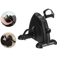 Mini Exercise Bike Static Bike Under Desk Pedal Exerciser Adjustable Magnetic Resistance Arm Leg Trainer LCD Display Home Gym