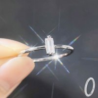 Fashion Designer Geometric Zirconia Rings for Women Thin Minimalist Dating Marriage Tennis Gold Color Ring Trendy Jewelry KAR185