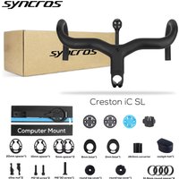 AliExpress ULLICYC Syncros Creston IC SL Carbon Cockpit Fully Internal Cable Road Bicycle Handlebar Di2 Matte Black Integrated Carbon Handlebar
