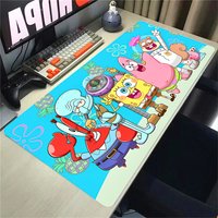 Anime S-SpongeBob SquarePants Teclado Mouse Pad 900x450mm Kawaii Desk Mat Pc Gamer Gaming Accessories Computer Offices Mousepad