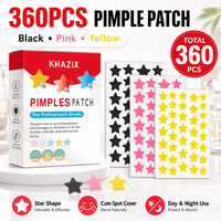 360PCS Star Shape Acne Patches Cute Hydrocolloid Blemish Stickers Invisible Pimple Cover for Face Day Night Care