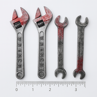 Halloween Fake Wrench Prop Realistic Plastic Bloody Wrench Toy Role Playing Photo Props Halloween Party Haunted House Decoration