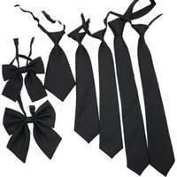 Hot Sale Solid Color Children's Snap Tie Basic Black Short Student Casual All-match Tie Male Female Accessories