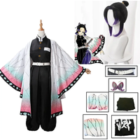 AnimeKochou Shinobu Cosplay Costume Kochou Uniforms Wigs Hairs Halloween For Kids Adult Cos Party image 4
