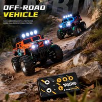 New 1/64 Q-Version Climbing Off-Road Vehicle Mini Desktop Series 2.4g Cruise Control Light Racing Remote Control Car Toy Gift