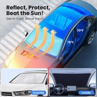 Foldable Car Windshield Sun Shade Universal Front Window Sun Visor UV Rays Block Heat Insulation Auto Interior Protector Summer