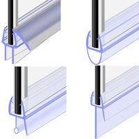 Useful Household Prevent Bath Screen Bathroom Window Seal Sealing Strips Glass Door Weatherstrip Water Baffle