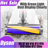 Upgraded Soft Brush Head For Dyson V6 V7 V8 V10 V11 V15 V10 Slim V12 Cordless Vacuum Cleaners with Green LED Light for Home