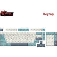 RK ROYAL KLUDGE English Russian PBT Colorblock Keycaps 98 Keys PBT Material Sublimation Suitable for Mechanical Gaming Keyboard