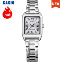 Casio Watch for Women Top Brand Luxury Set 30m Waterproof Quartz Ladies Watch Tonneau Shape Stainless Steel Reloj Mujer LTP-V007