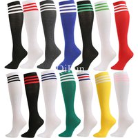 Unisex Compression Socks Football Socks Non-slip Long Tube Knee High Stockings Socks Striped Soccer Socks Running Sports Socks