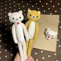 Abstract Rilakkuma Dry Plush Doll Funny Relaxed Desk Decoration Kawaii Gift for Classmate Unusual Collectible Cute Desk Decor