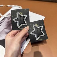 2 Rhinestone Star-Shaped Hair Clips, Side Clips for Bangs at the Back of the Head, Simple Star-Shaped Hairpins for Women, Gift Suitable for Eld, Ramadan Holiday Gift