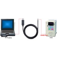 FTDI FT232RL USB RS485 to RJ11 6P6C Serial Communication Cable For Delta VFD Series AC Motor Drives