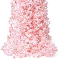 180cm/70.8inch Artificial Cherry Blossom Vine, for Home, Wedding, Party, Garden Decoration, Japanese and Seasonal Decoration
