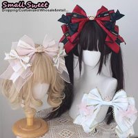 Women Y2K girl Full color dream handmade headband lolita KC gorgeous floral wedding big bow Gothic Lolita headband hair hoop