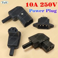 1-10pcs Elbow C15 C14 C13 Power Cord Wiring Power Plug Assemble IEC Connector Outlet PDU UPS Electrical AC Socket Plug 10A 250V