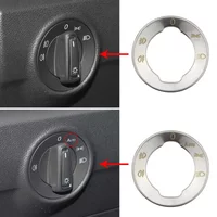 Car Head Lights Switch Panel Cover Sticker Trim for Volkswagen VW T-roc Troc 2017 - 2024 Accessories