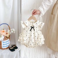 Summer Baby Clothing Baby Girls Sleeveless Bodysuit Toddler Polka Dot One-pieces Cotton Thin Newborn Infant Girl's Jumpsuits